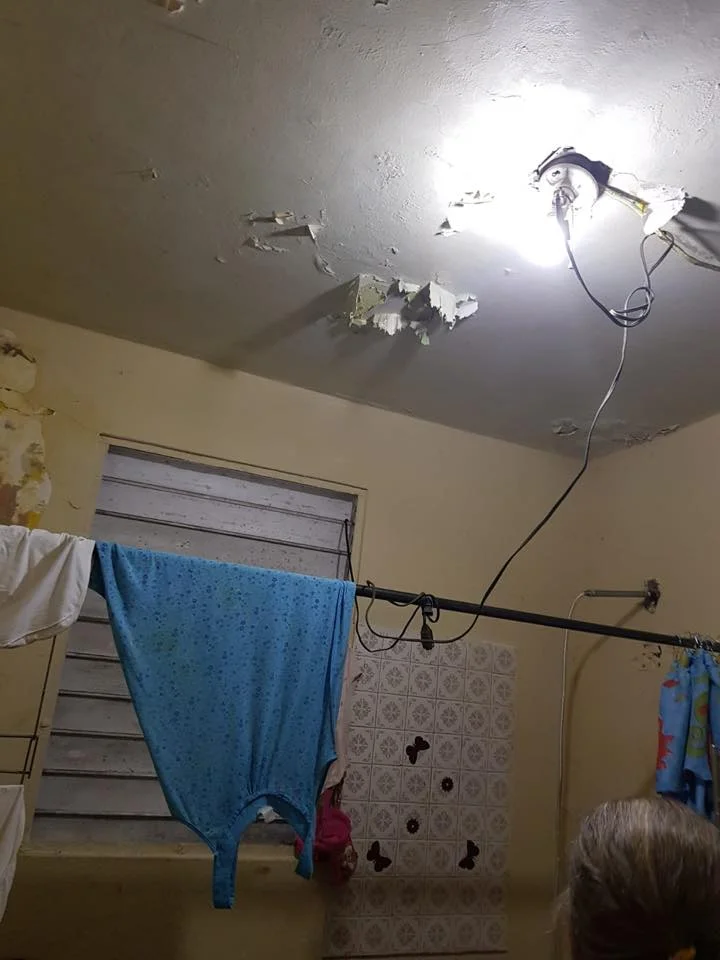 All of her ceilings were like this, but worse.