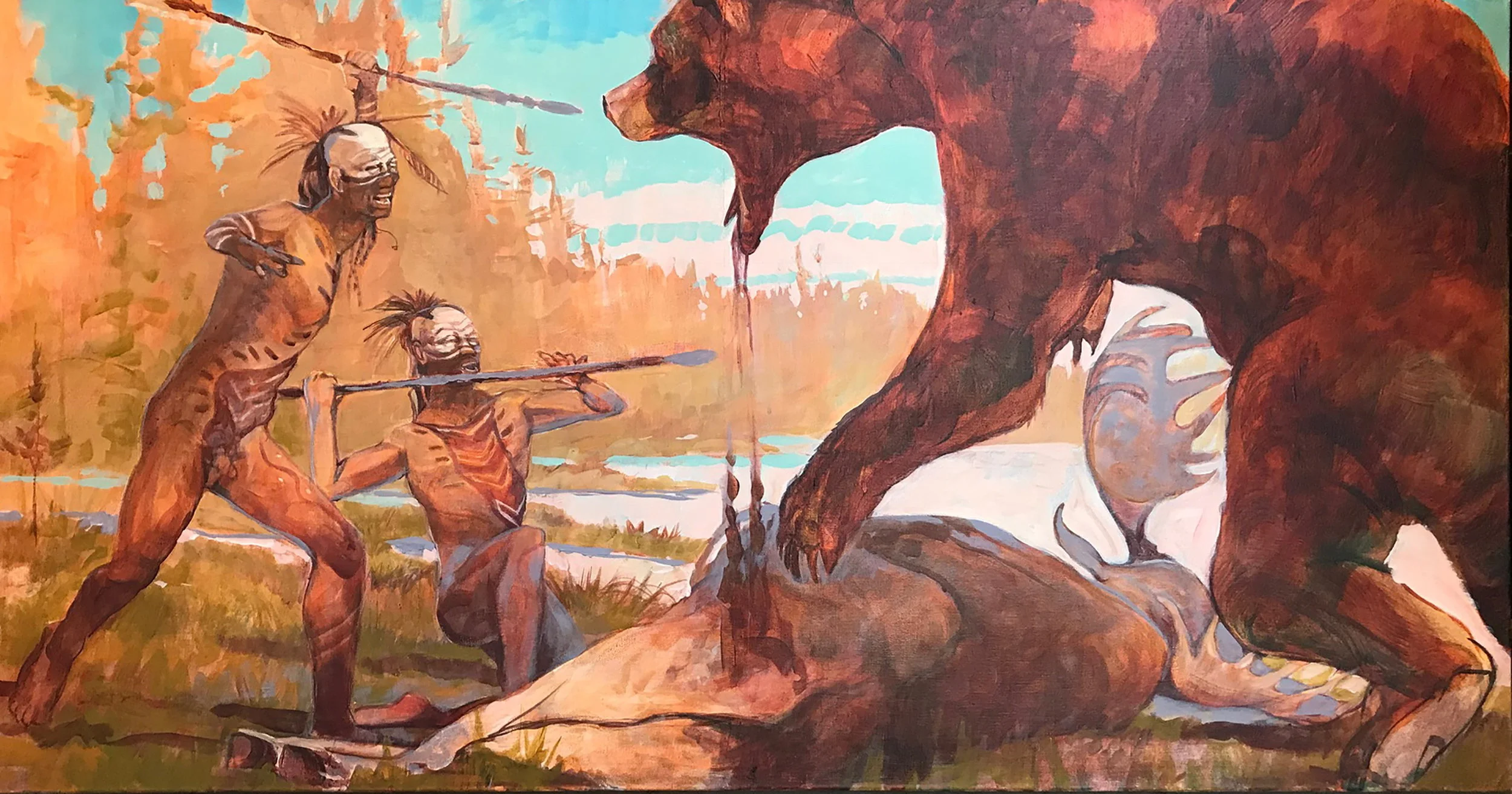 "The Quarry " 38 x 28 oil on canvas 