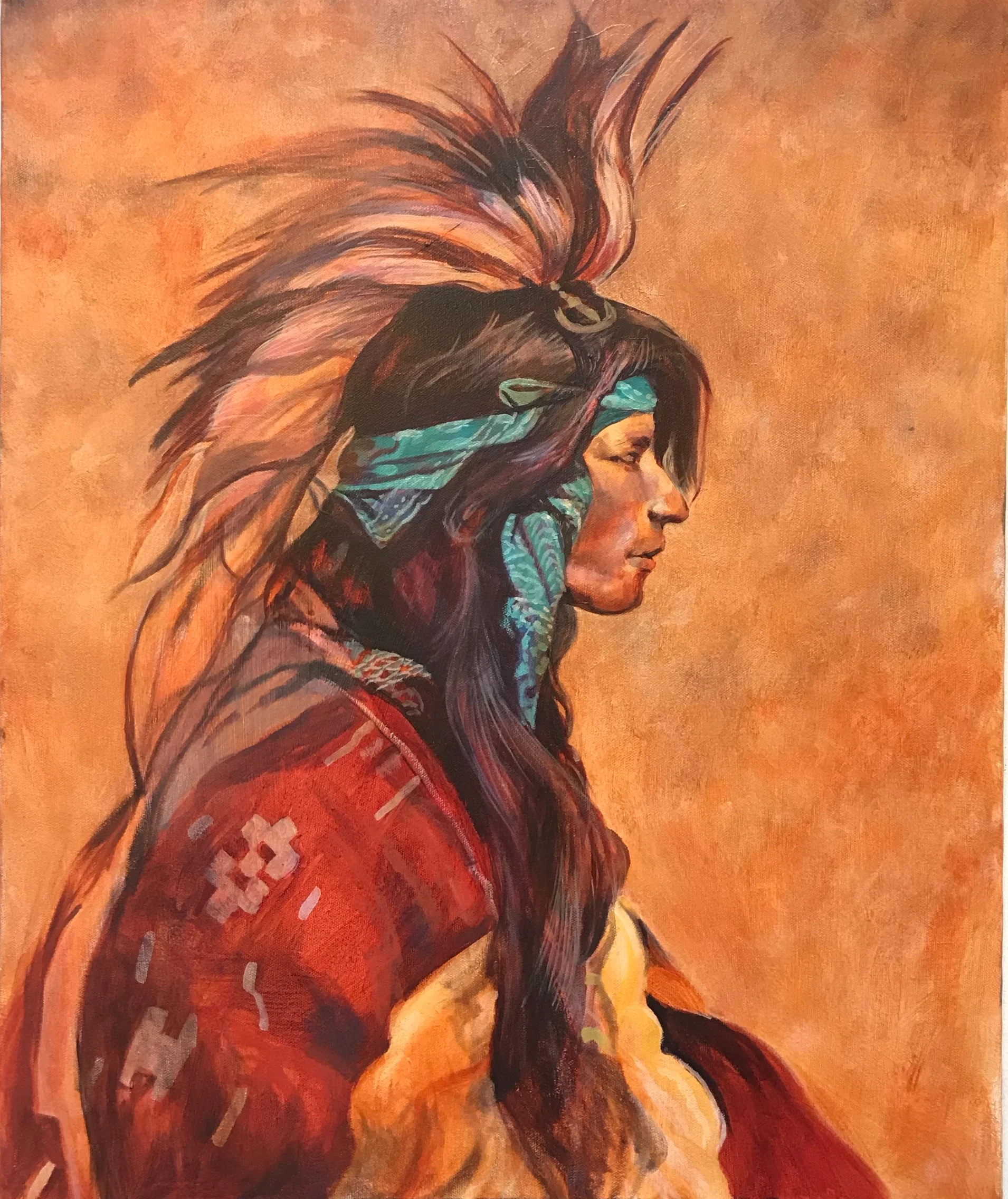 "Tribes Series 1" 26 x 30 oil on canvas