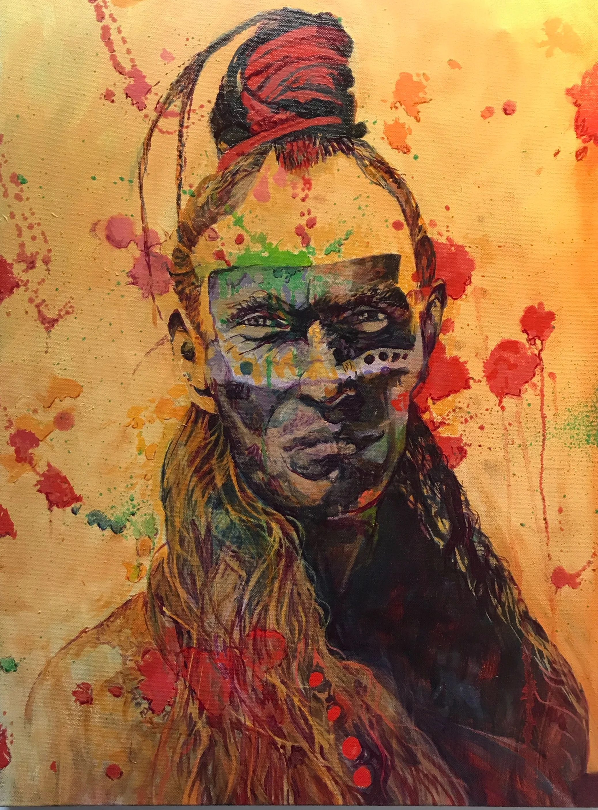 "Tribes Series VI" oil on canvas