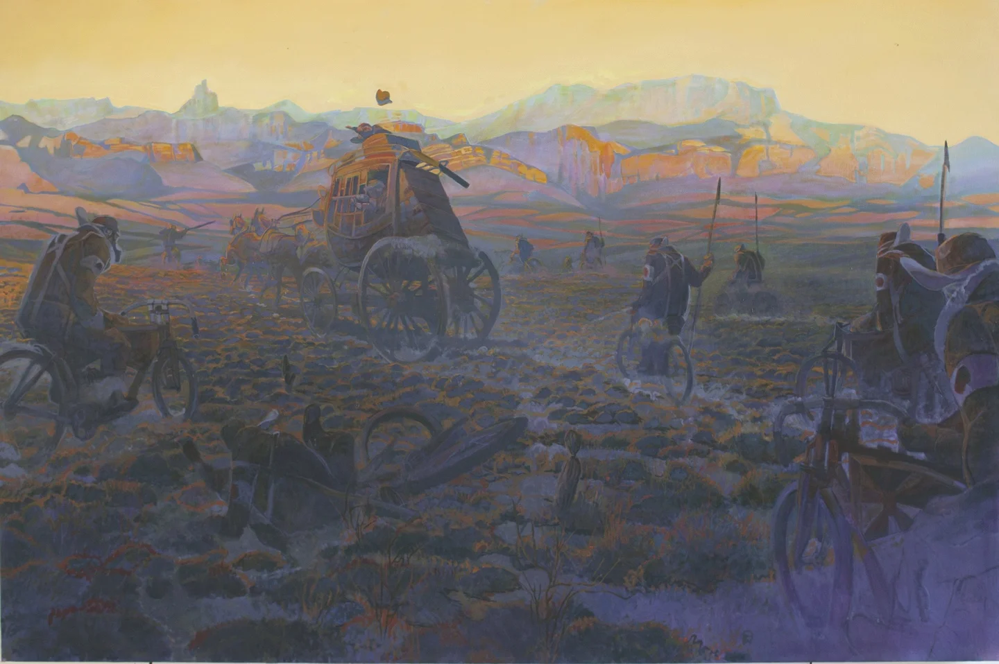 "Taming" of the West, oil on canvas, 75 x 50