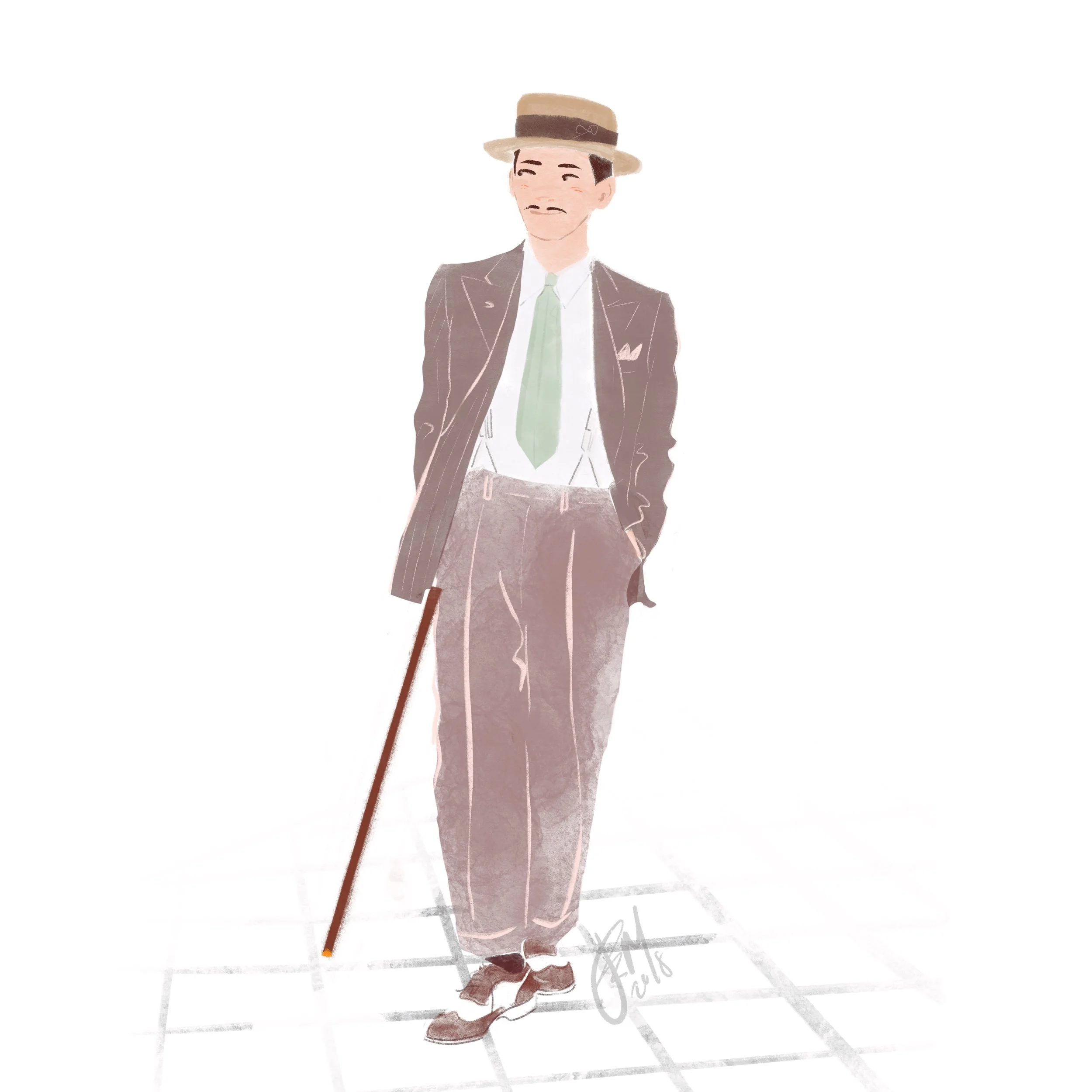 Man with Cane