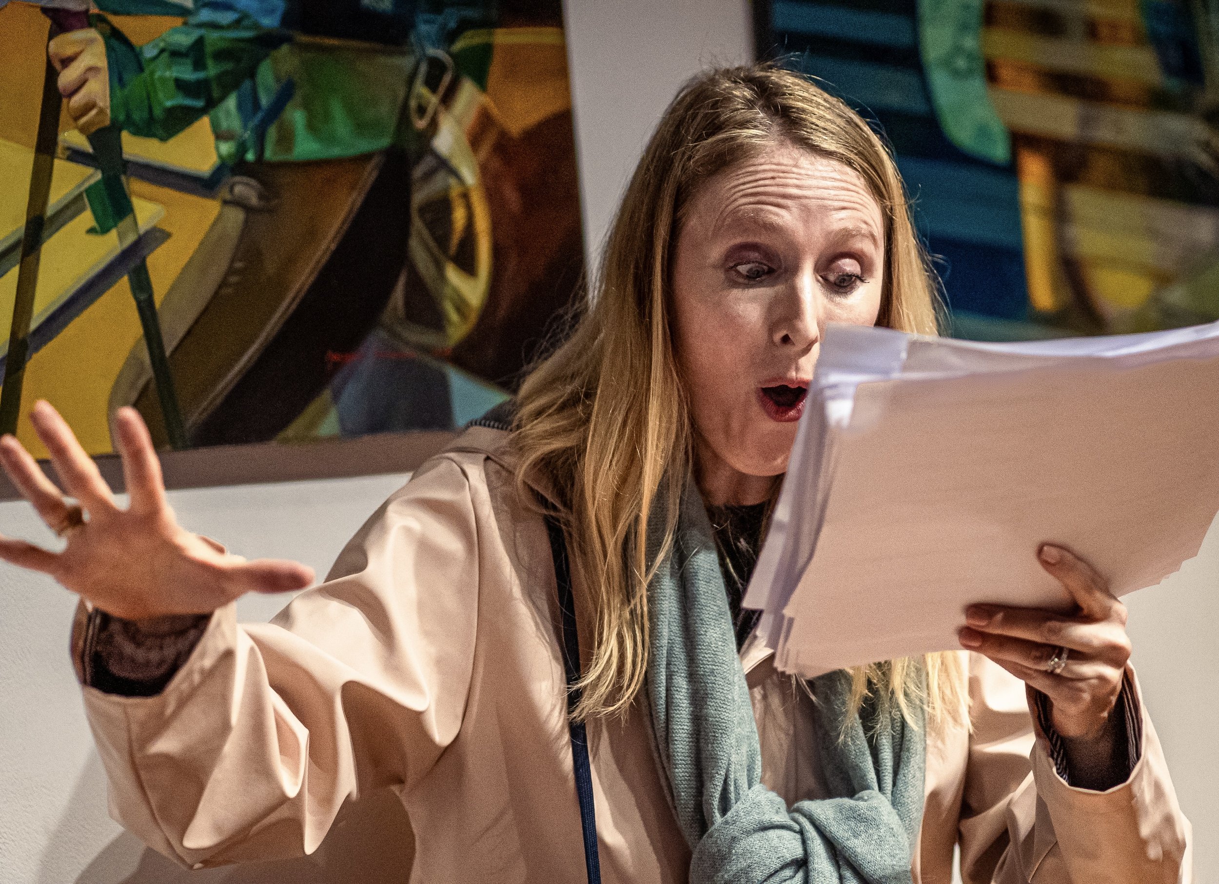 A scene from a reading of JOURNEY TO THE POLES OF INACCESSIBILITY.