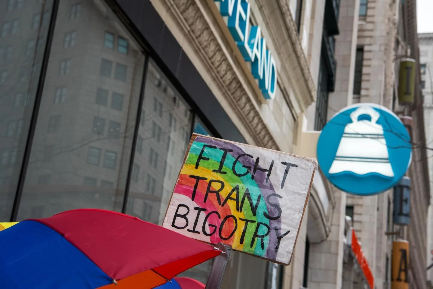 @cityclubofcleveland invited The Center for Christian Virtue, a group from Columbus that has lobbied for controversial legislation in Ohio, such as bans on transgender girls participating in school sports to speak last Friday. To protest, Queer Union