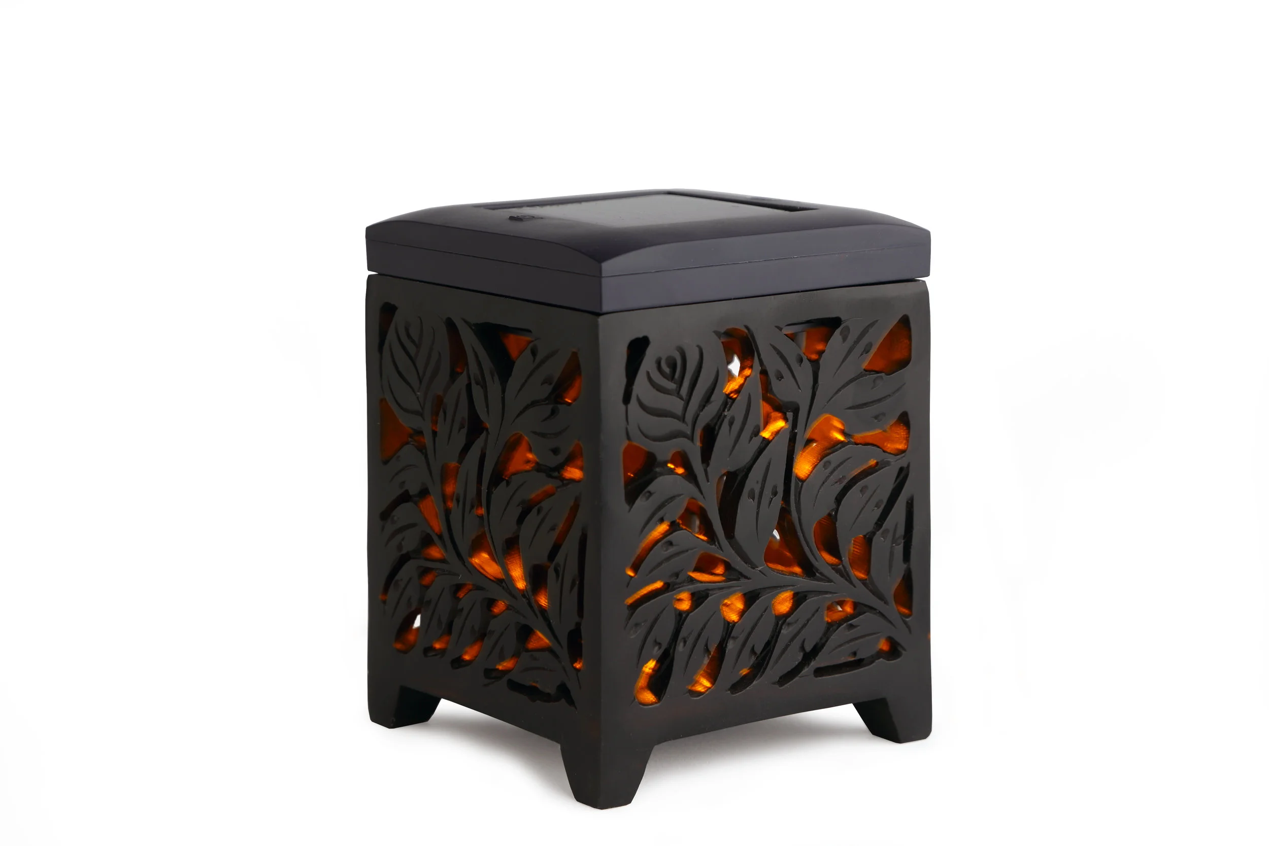 agra stone solar candle (black)