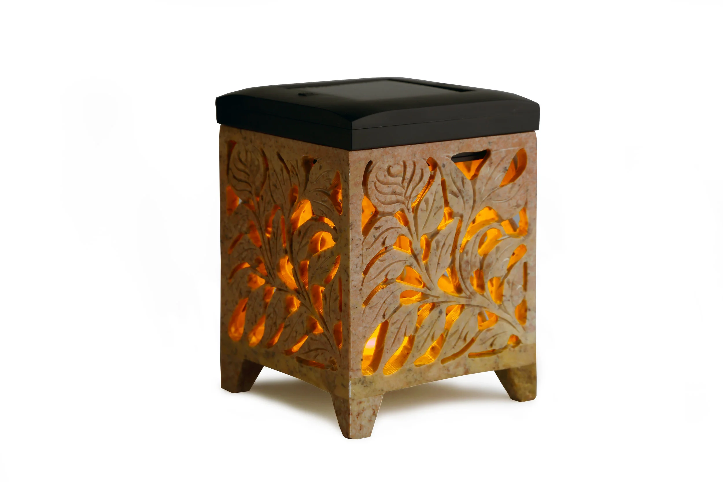 agra stone solar candle (natural)