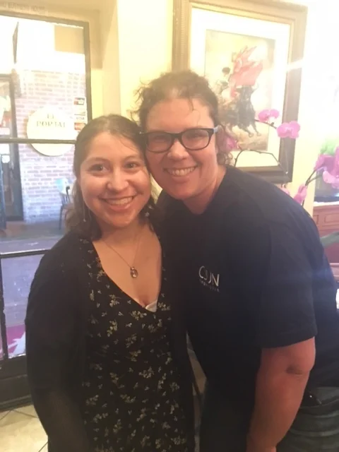Alexis Salazar and Kimberly Johnson, Leaders of this Ministry for English Speaking Classes. 