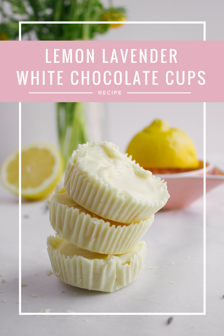 Lemon Lavender White Chocolate Cups