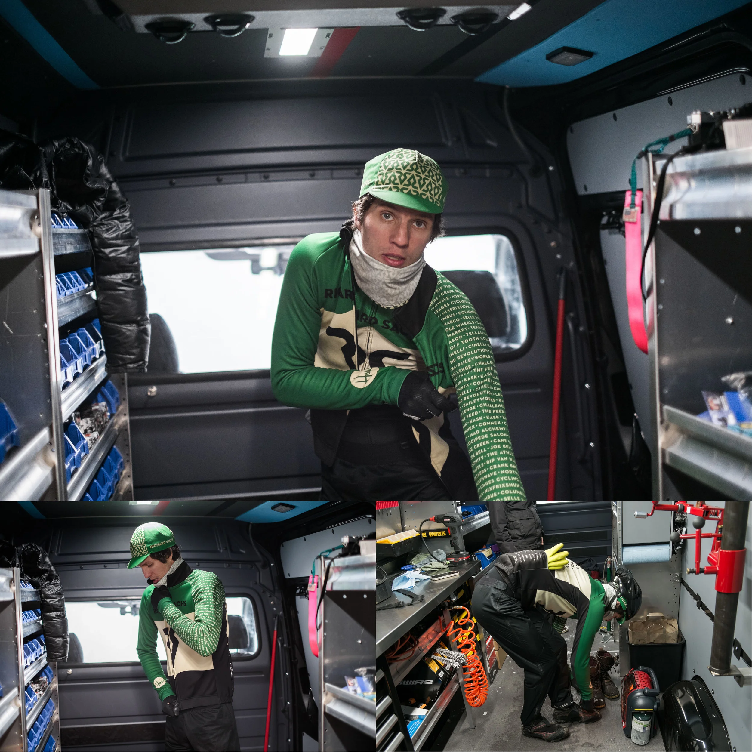 DAN CHABANOV getting ready to pre-ride on Saturday afternoon.