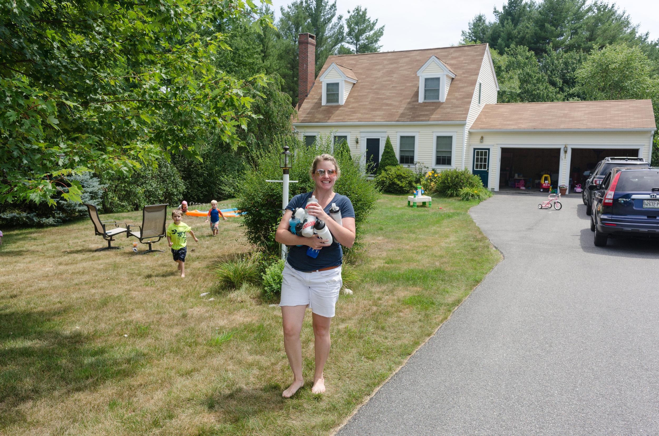  Temperatures weren't on our side either - reaching the high 90's. After 20+ miles looking for a store on our new route we were rescued by a friendly Vermonter who filled our bottles. 