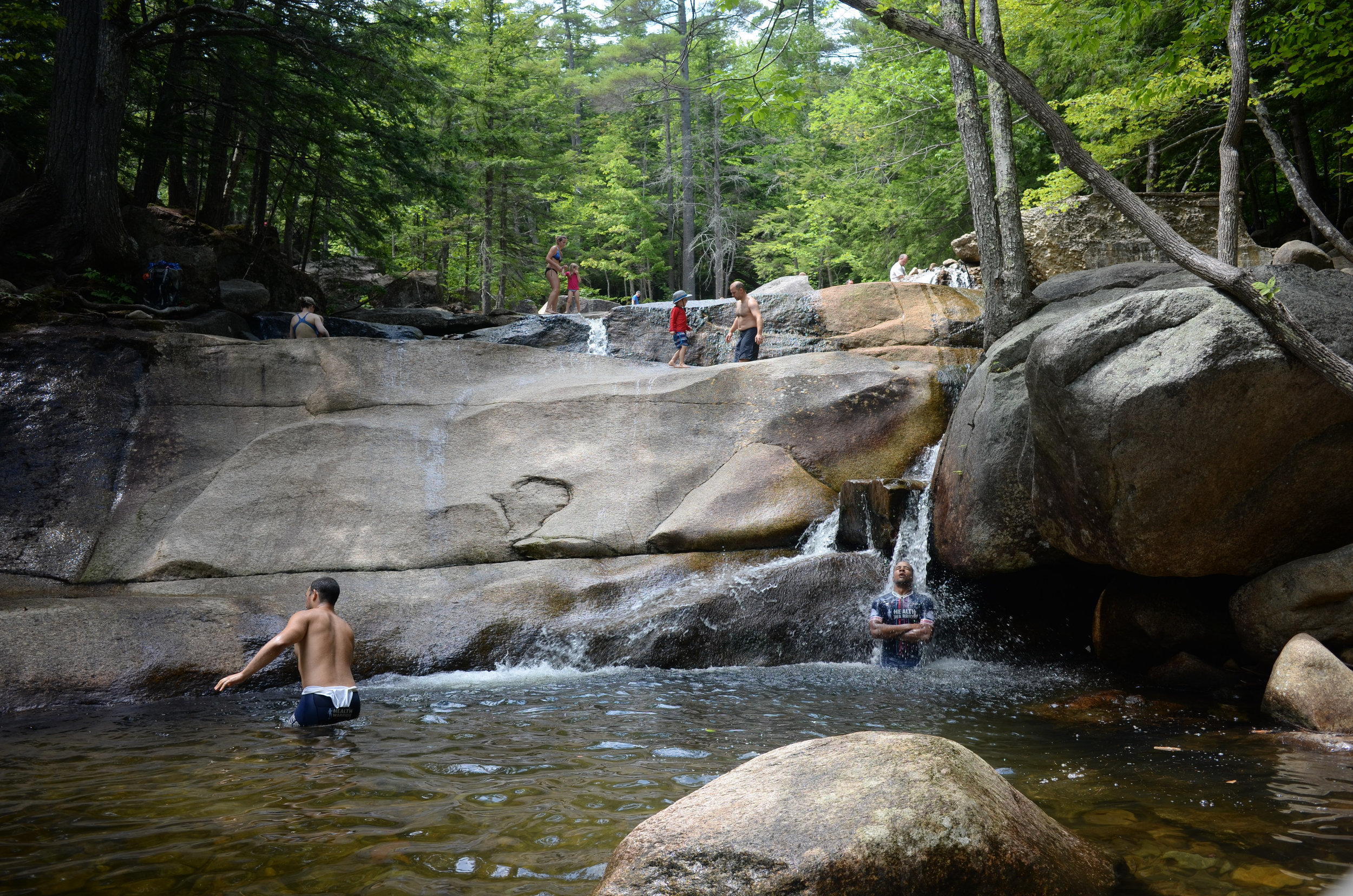  Which meant when we came across a swimming hole we weren't going to pass up the opportunity for a dip. 