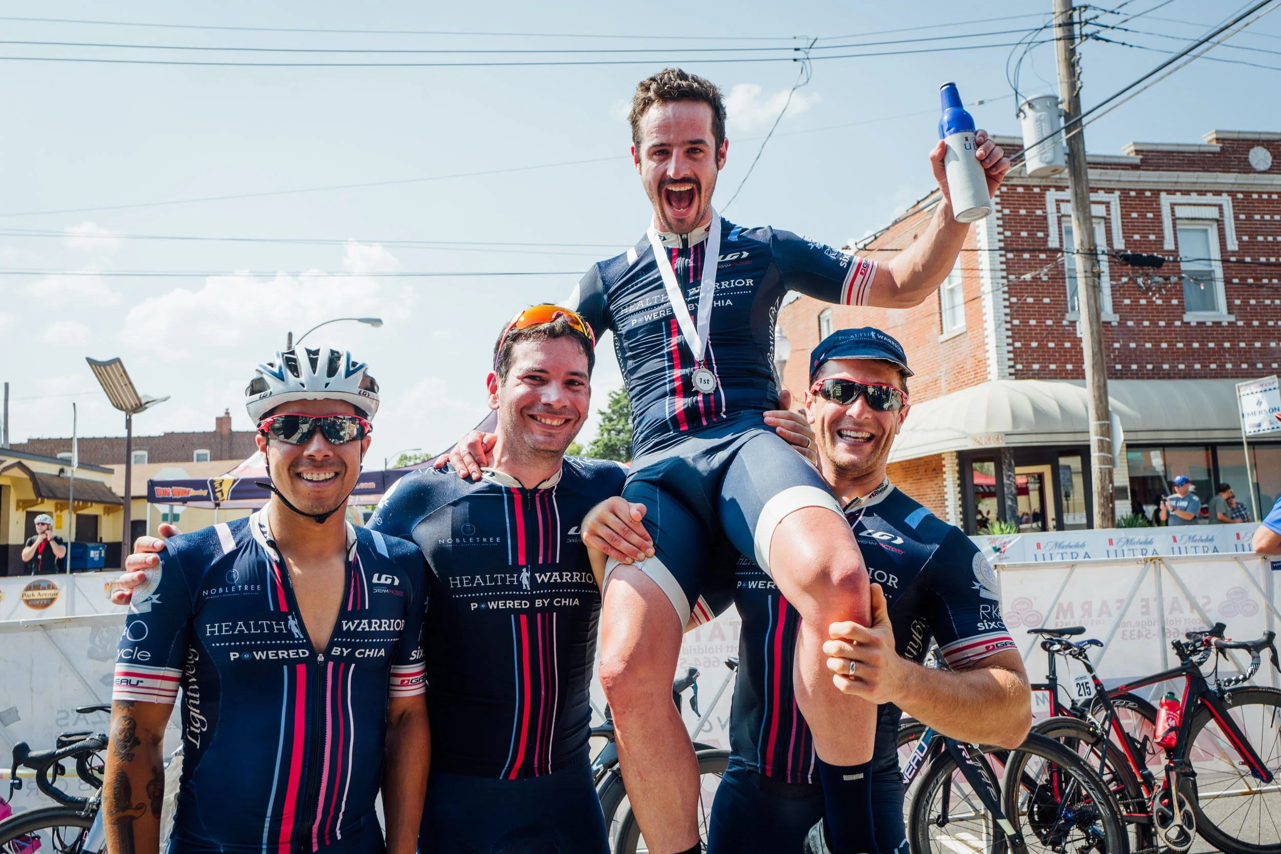 Celebrating Mat Street's win at Gateway Cup in Saint Louis, Missouri way back in August 2015. Donnie (left) moved on to Weather Channel racing for the 2016 season before relocating to Philadelphia.