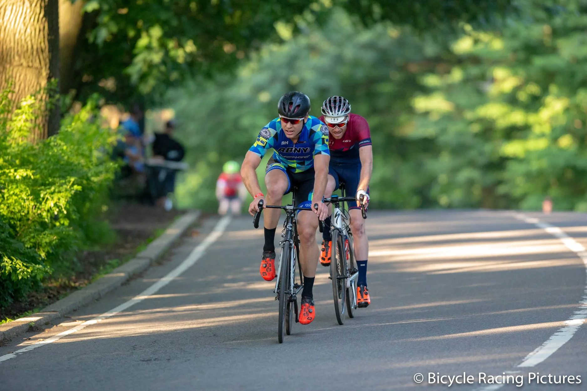 Erwin and Joe during their long two man move as captured by one of NYC's leading race photographers: Bicycle Racing Pictures