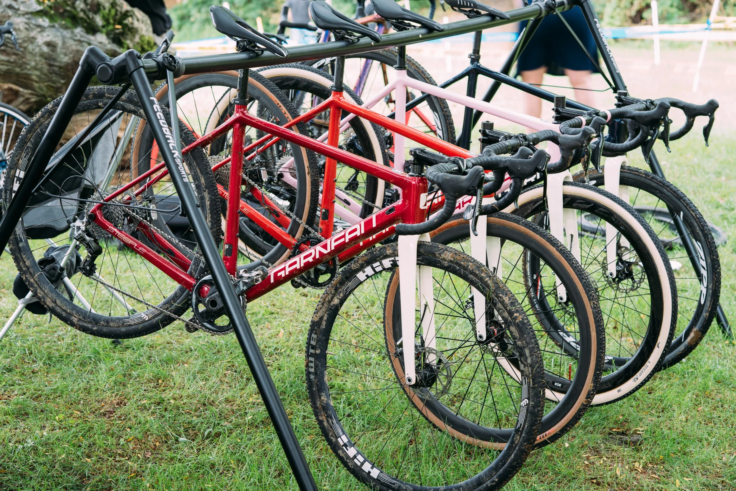 Nittany was the first weekend with a number of the team’s new Garneau Steeple cyclocross bikes in action though we still haven’t gotten all six colorways together in a single place.