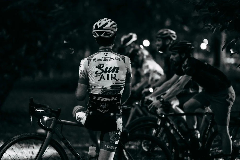 The first Wednesday Night CX Practice of 2018 featuring Keith in a new kit but in the same role ( the Journal entry )