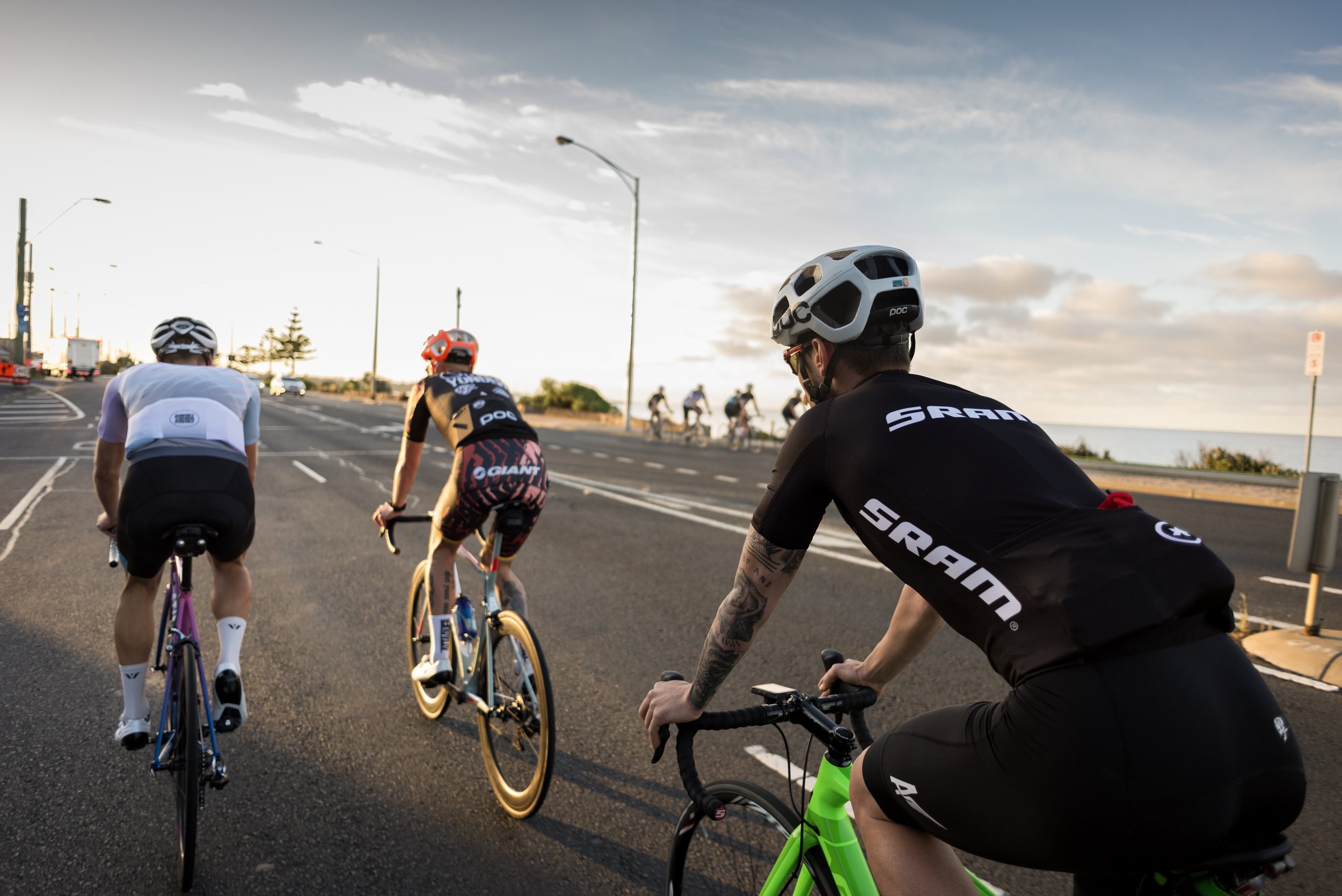  Nikon D610, Nikkor 24 2.8D, 1/640, ISO-400. Morning ride along beach road, Melbourne. 