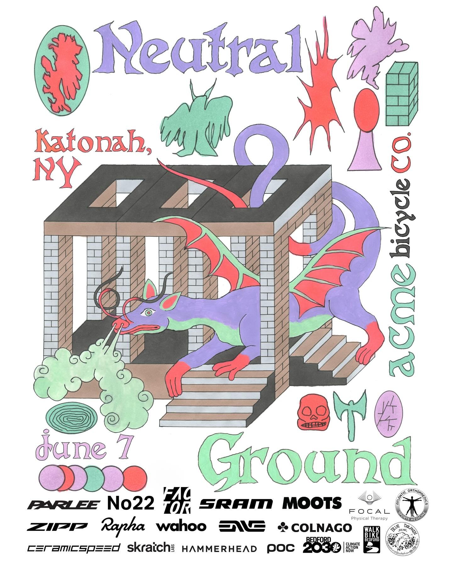 For the 3rd year in a row, our friends at @acmebicycleco are hosting Neutral Ground in Katona, NY. 

The event boasts road and gravel rides in a popular &ldquo;enduro&rdquo; format, where folks can ride at a social pace and then race a few timed sect