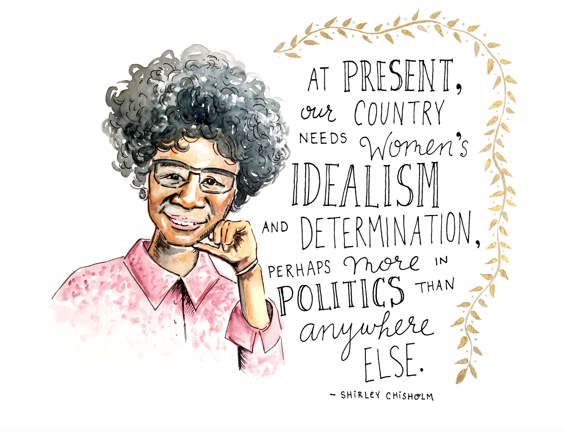 That's What She Said: Shirley Chisholm portrait