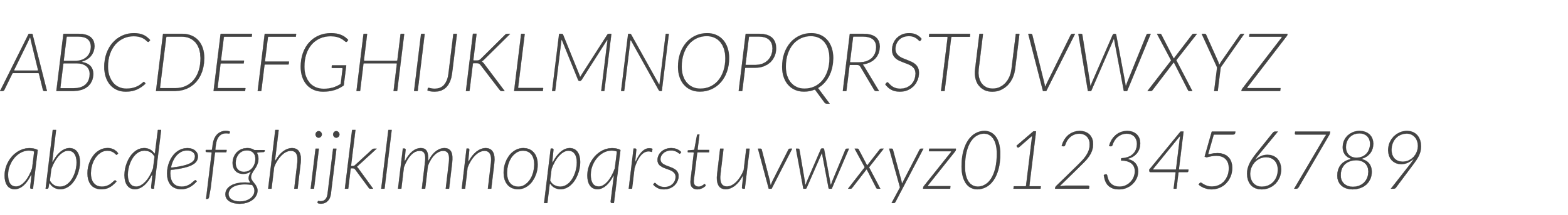 Lato Light Italic
