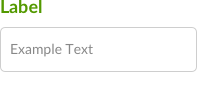 Default Label: Lato Regular, 14px, #888888 Outline: #888888 Height: 45px