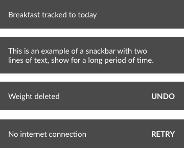 Snackbars