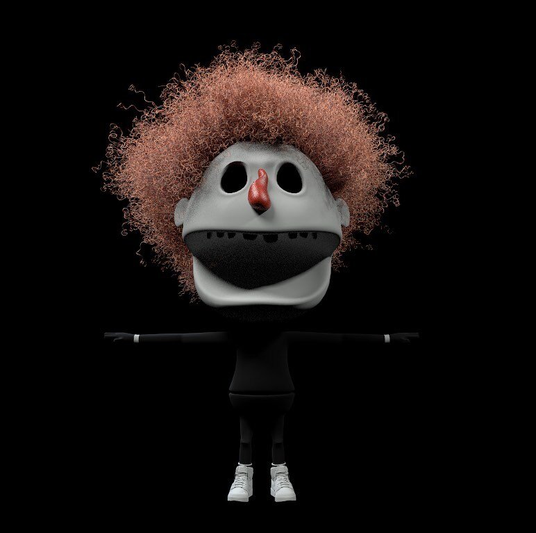 Happy accidents are the best... #notyethalloween #3dcharacter #characterdesign #charachteranimation #happyaccident #redshift #c4d