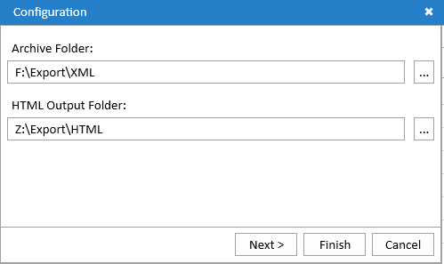 In this example the XML archives are being placed on one file server while the HTML archives are on another.