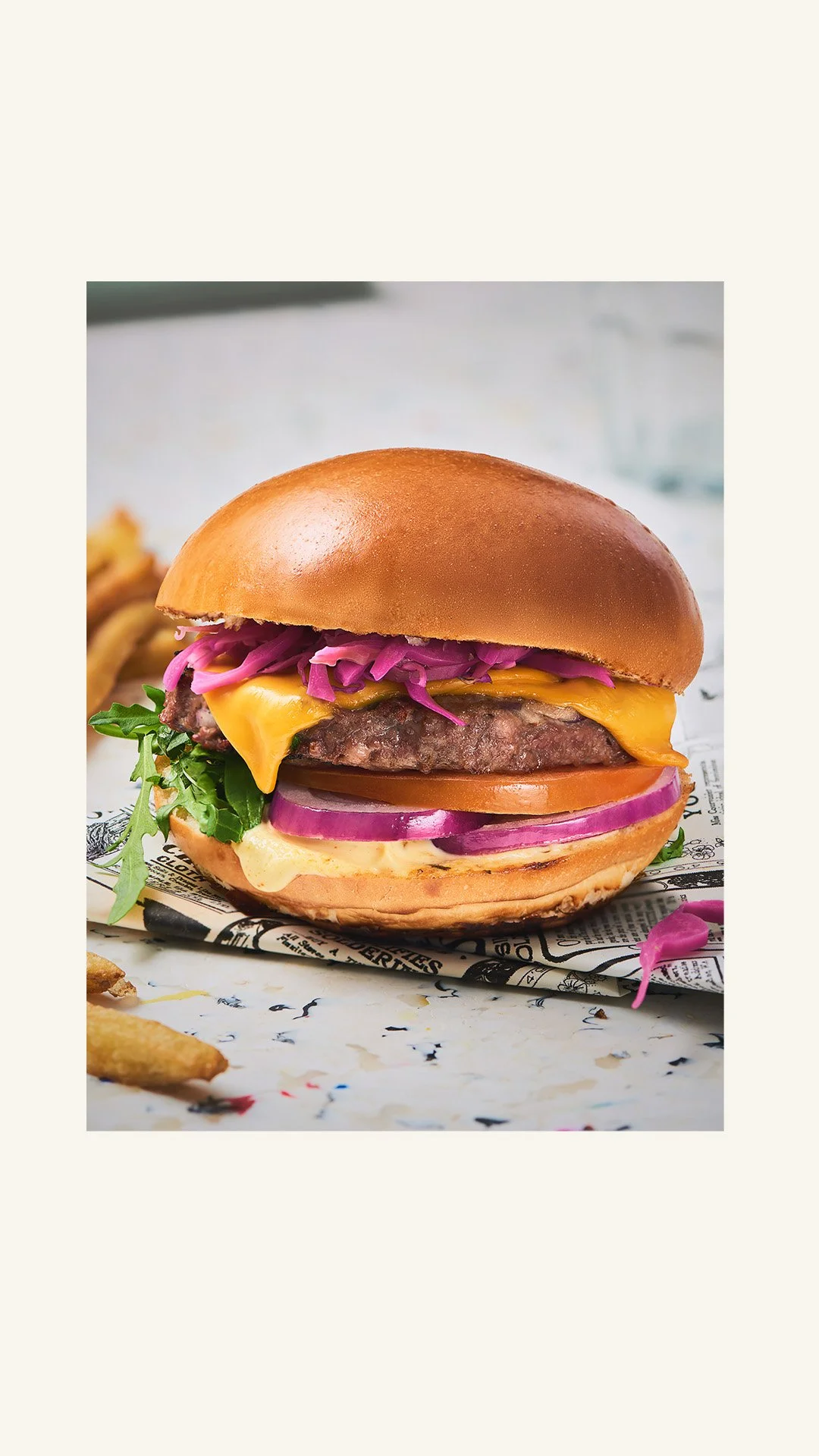 Photo culinaire de burger Kefta pour le restaurant Grub Balard à Paris 15ème