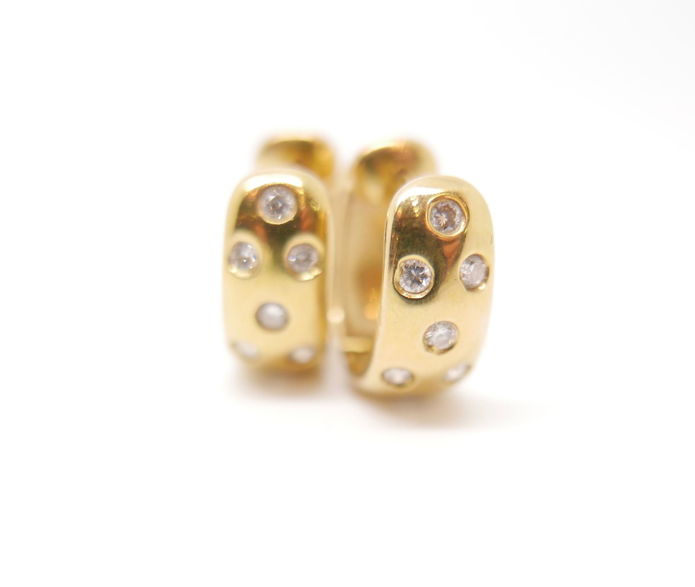 Vintage Diamond Spot Earrings in 18ct Gold