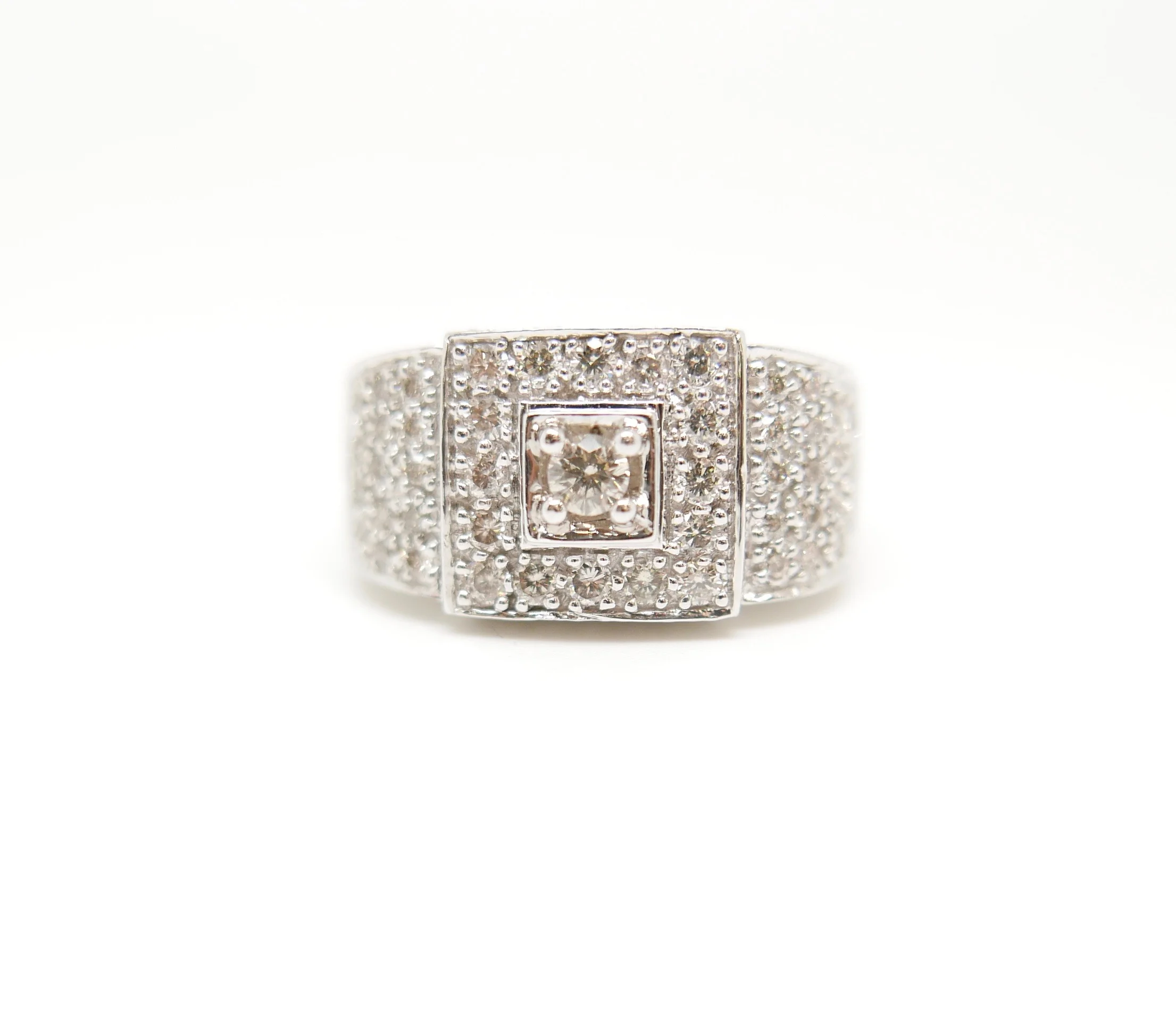 Diamond Cluster Ring in 9ct White Gold