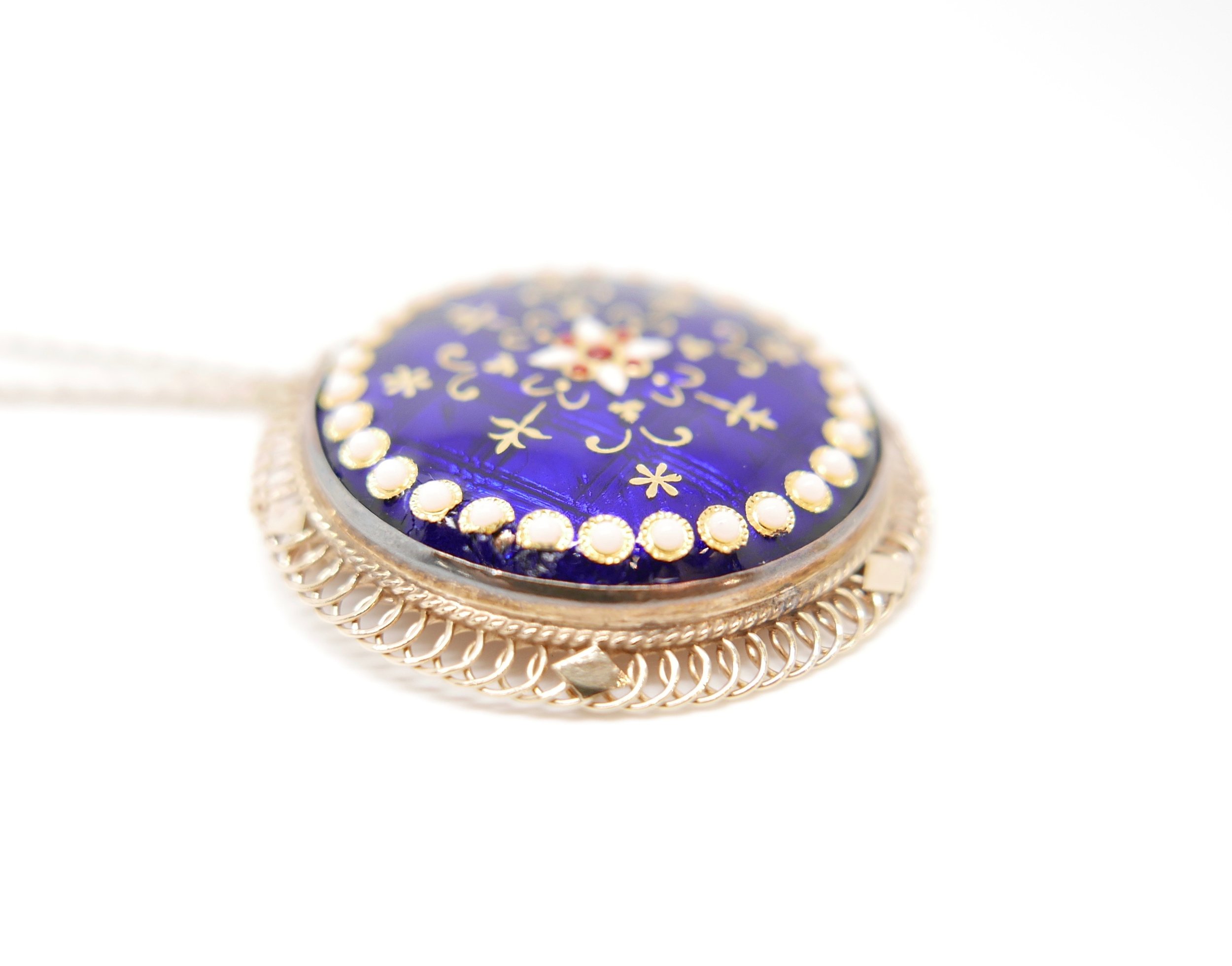 antique enamel pendant hungerford