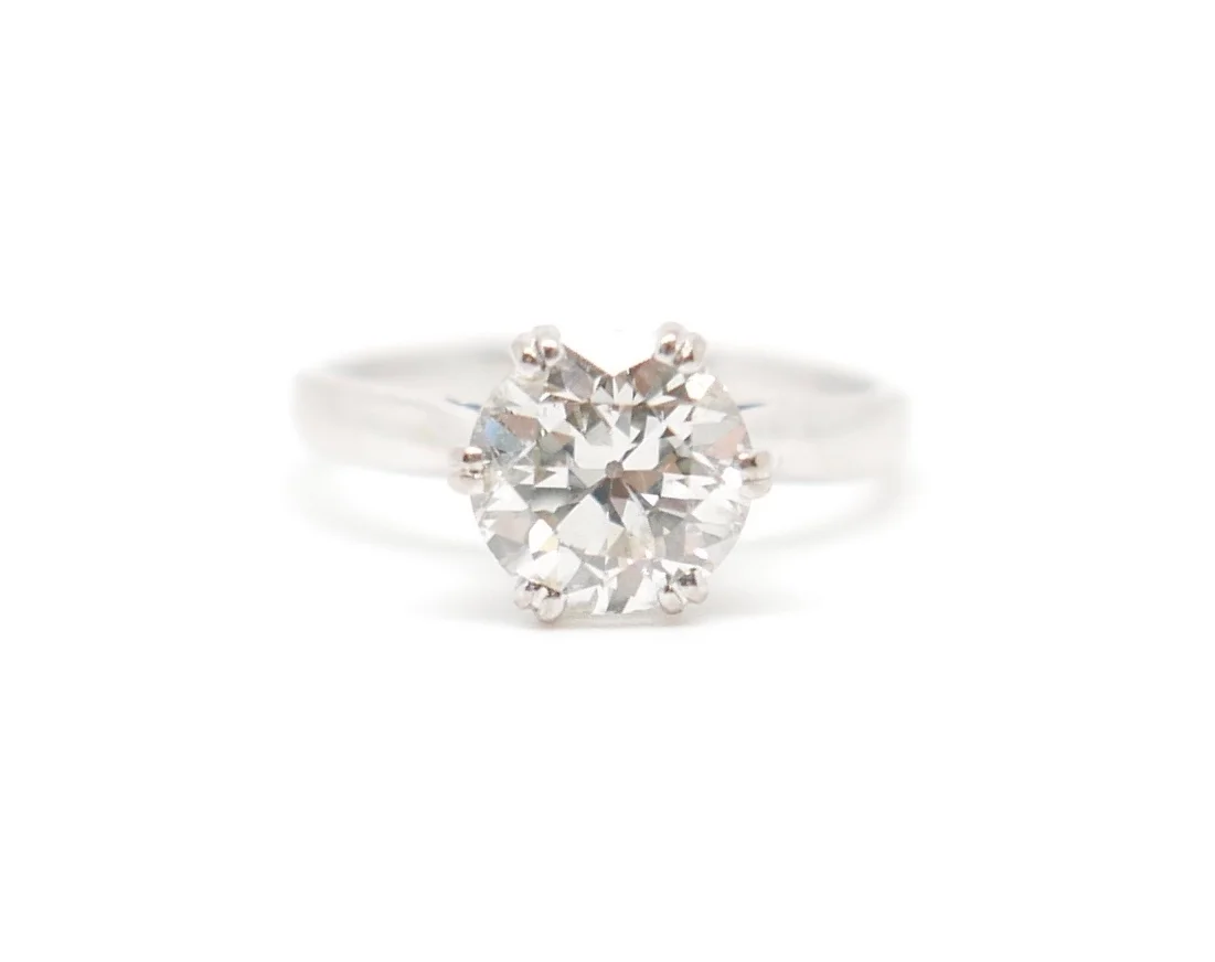 Large Diamond Solitaire in 18ct White Gold