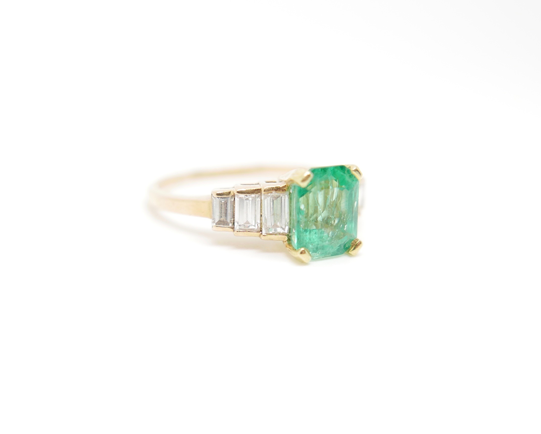 vintage emerald engagement ring