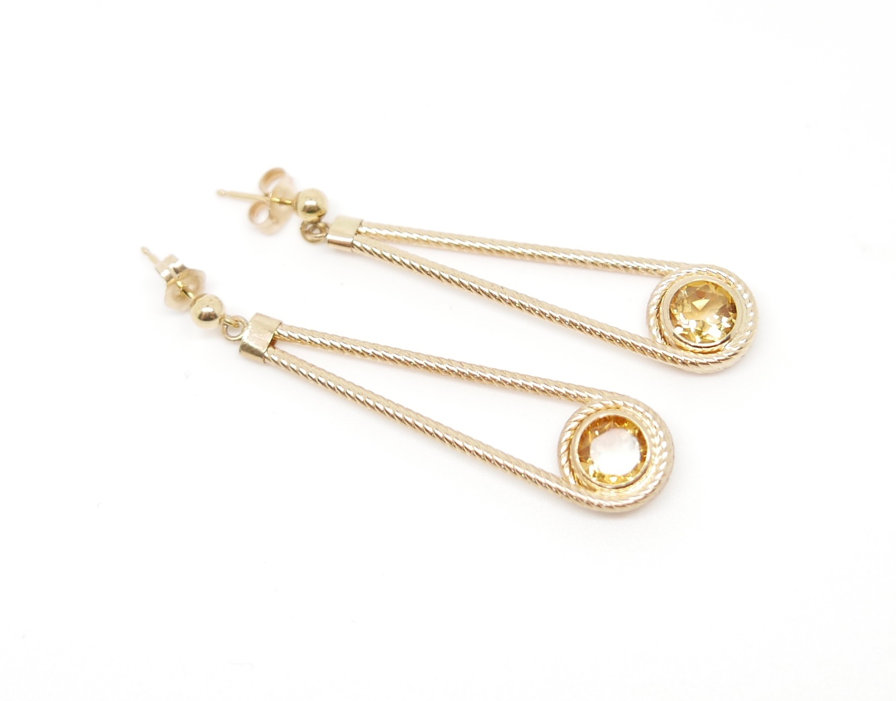 vintage citrine earrings