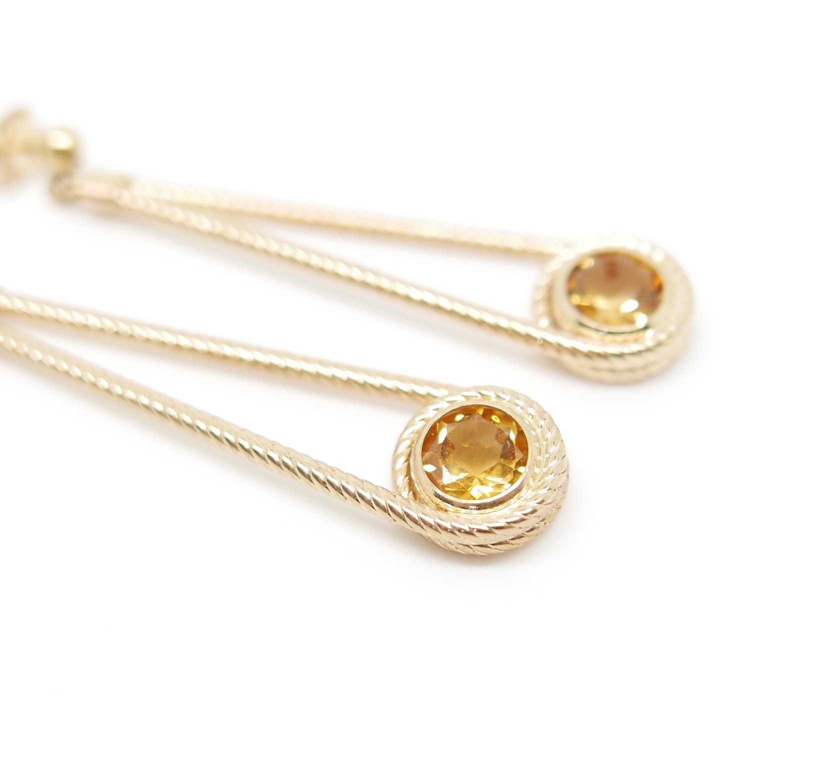 Citrine Earrings Vintage