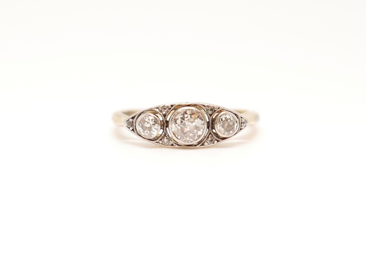 art deco engagement ring