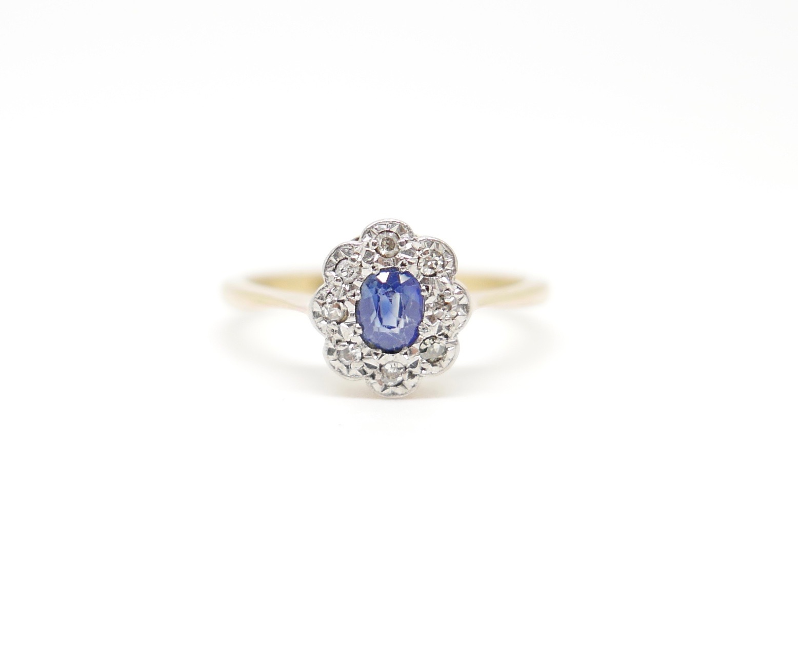 sapphire and diamond ring vintage for sale