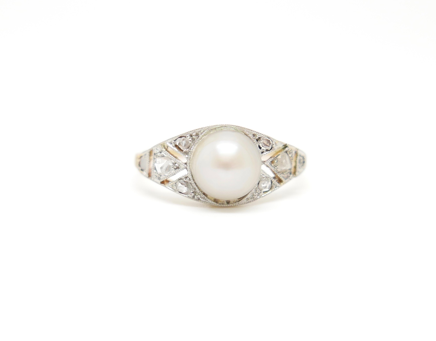 art deco pearl ring