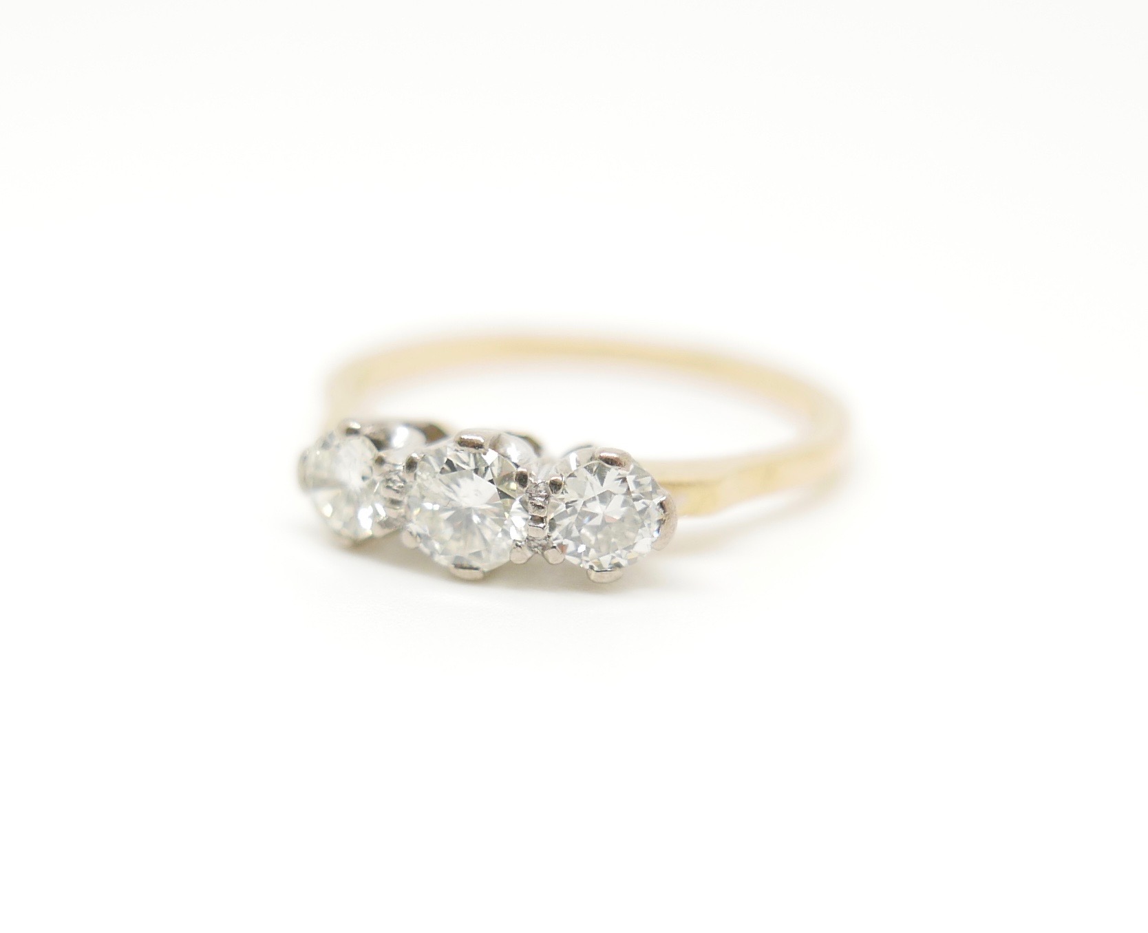 three stone diamond ring