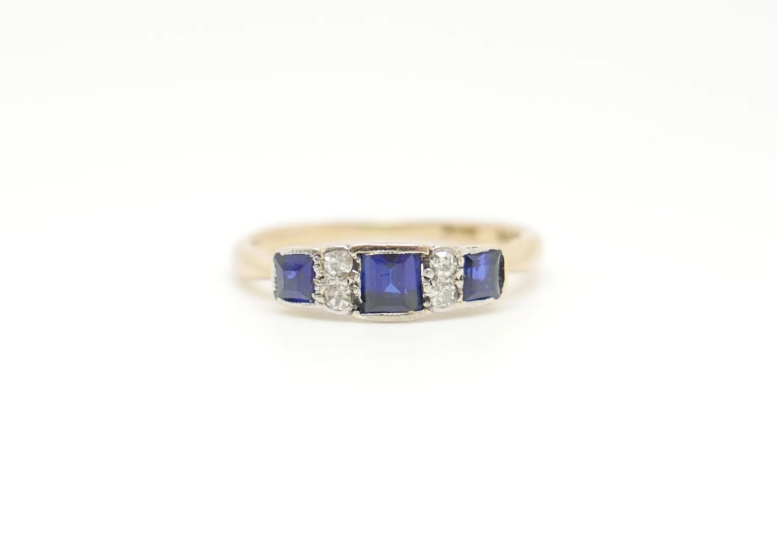 Art Deco Sapphire &amp; Diamond Ring