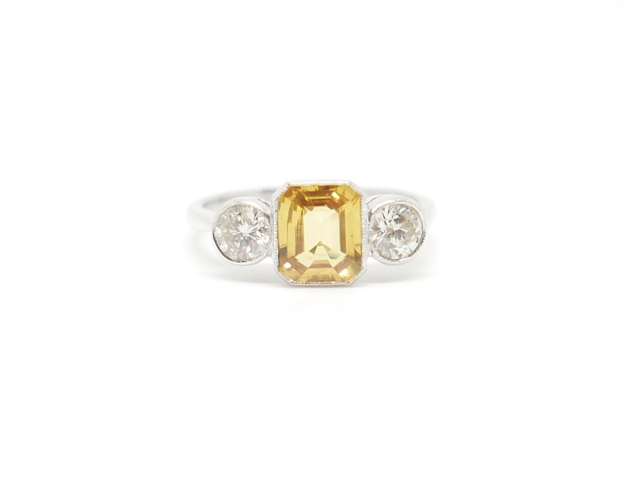 yellow sapphire engagement ring