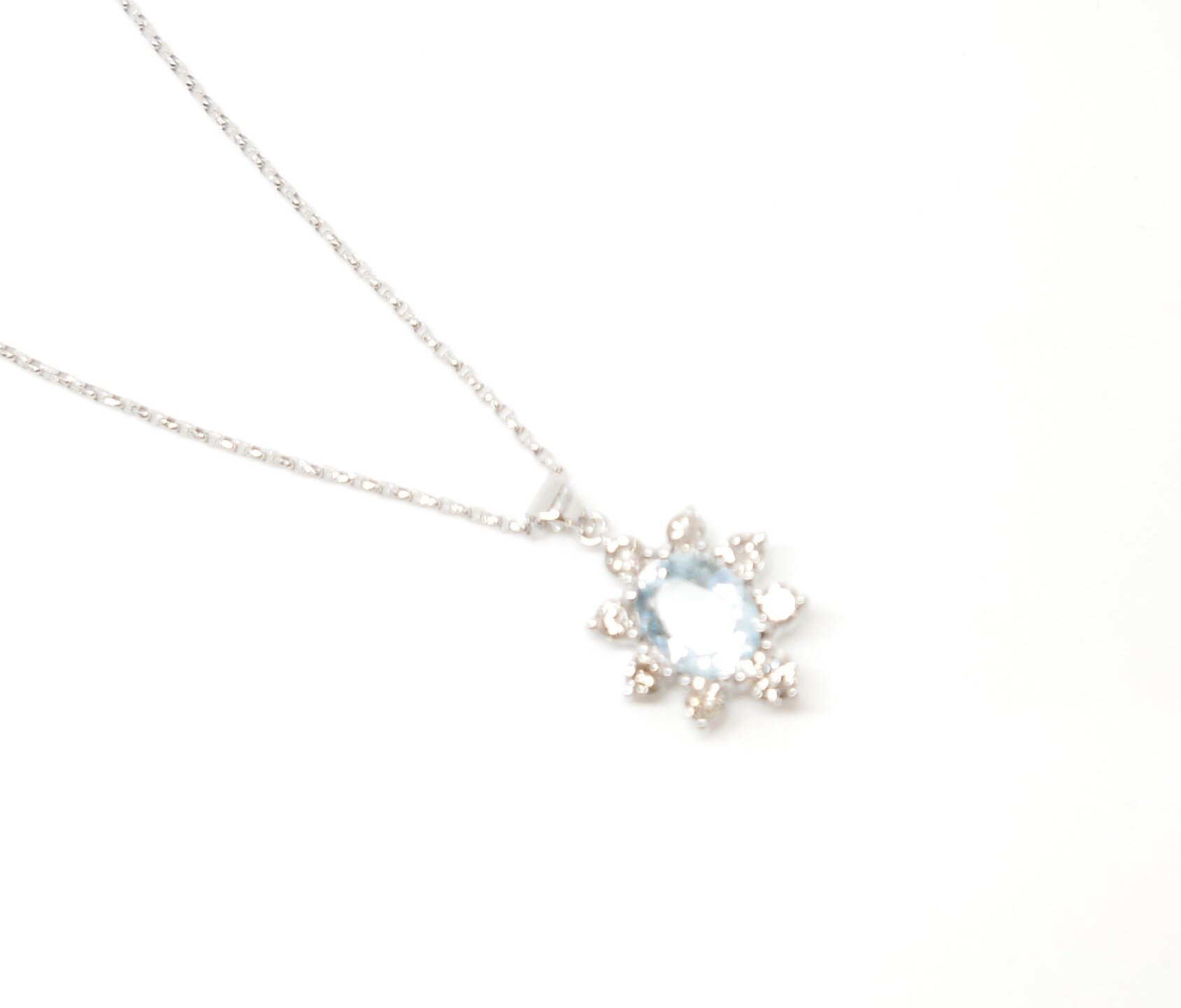 vintage blue topaz necklace