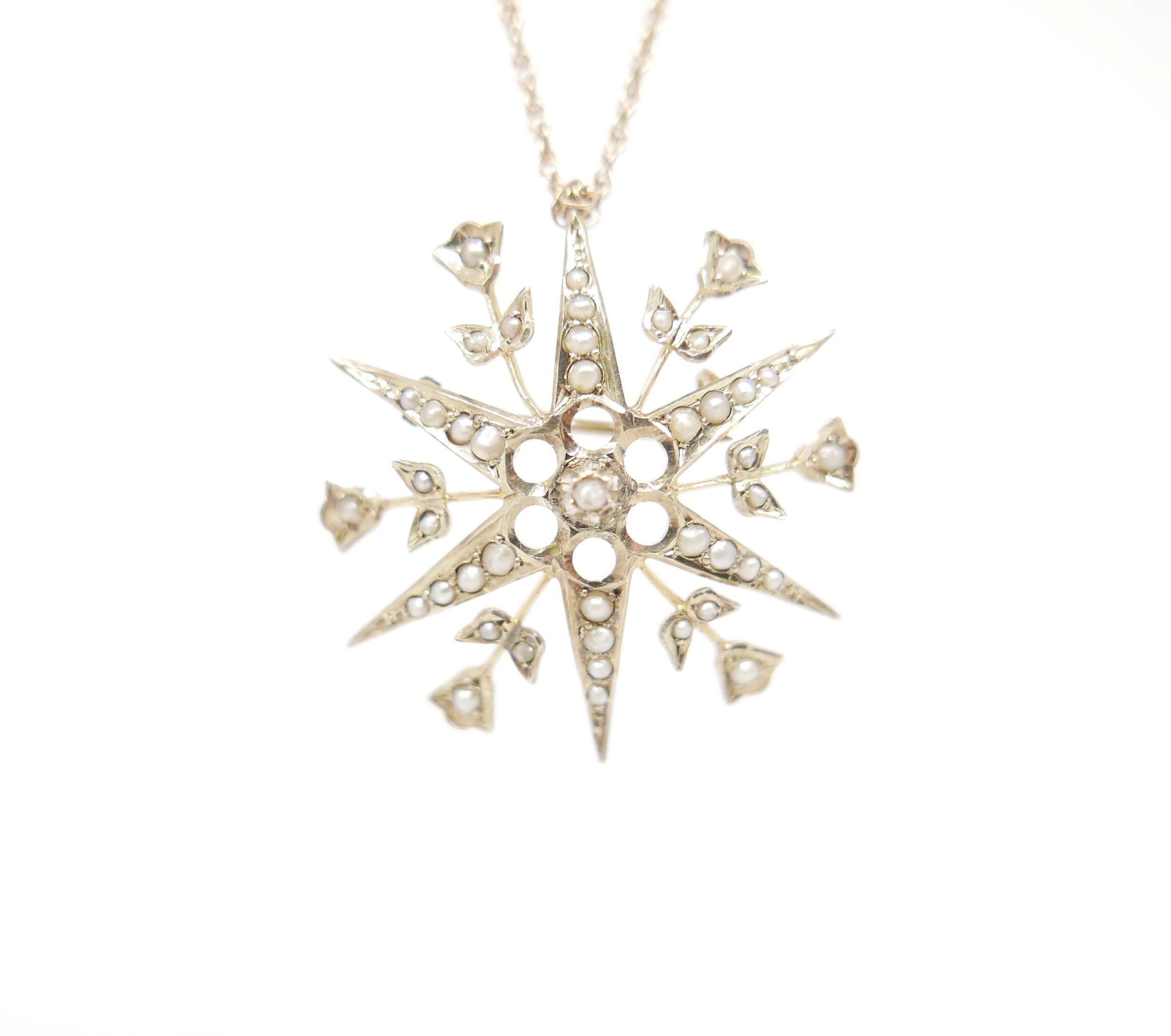 victorian seed pearl pendant