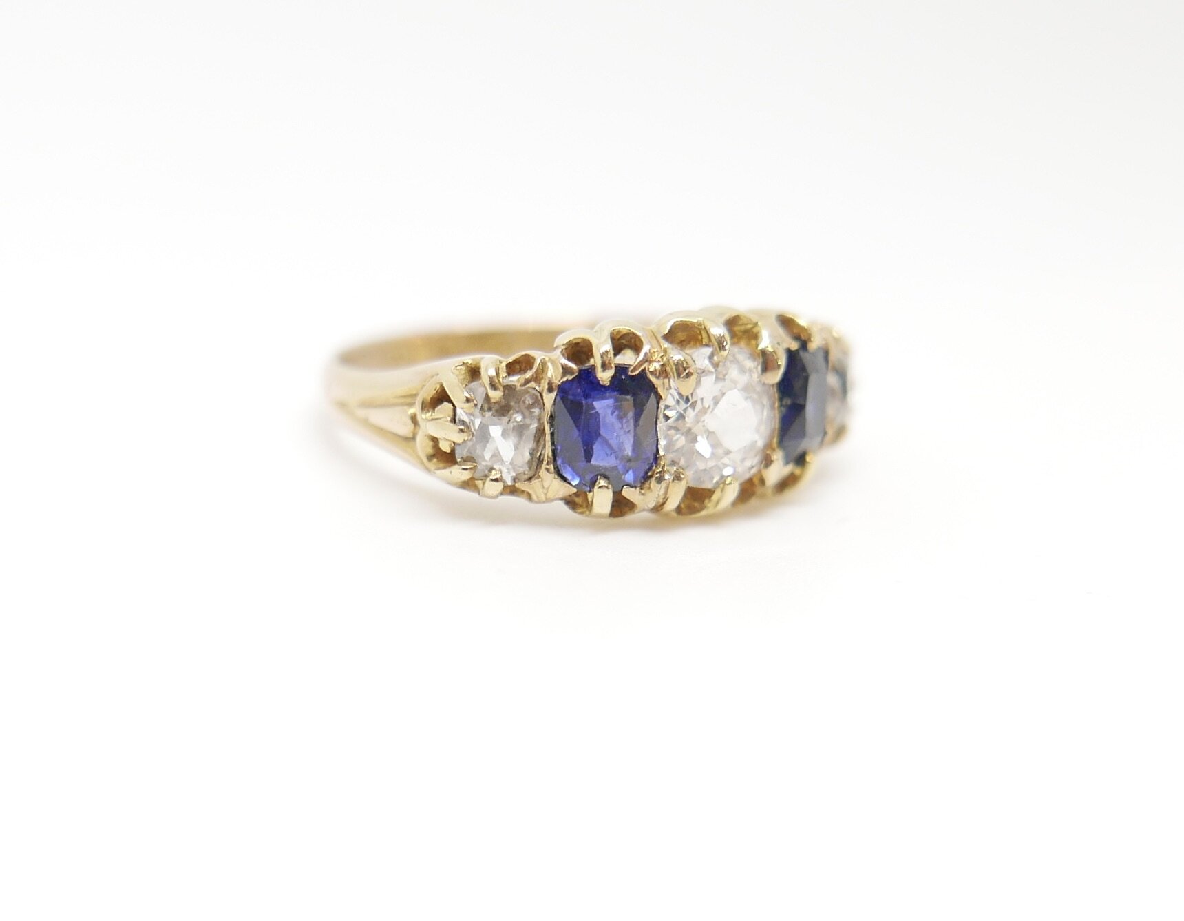 victorian sapphire diamond ring