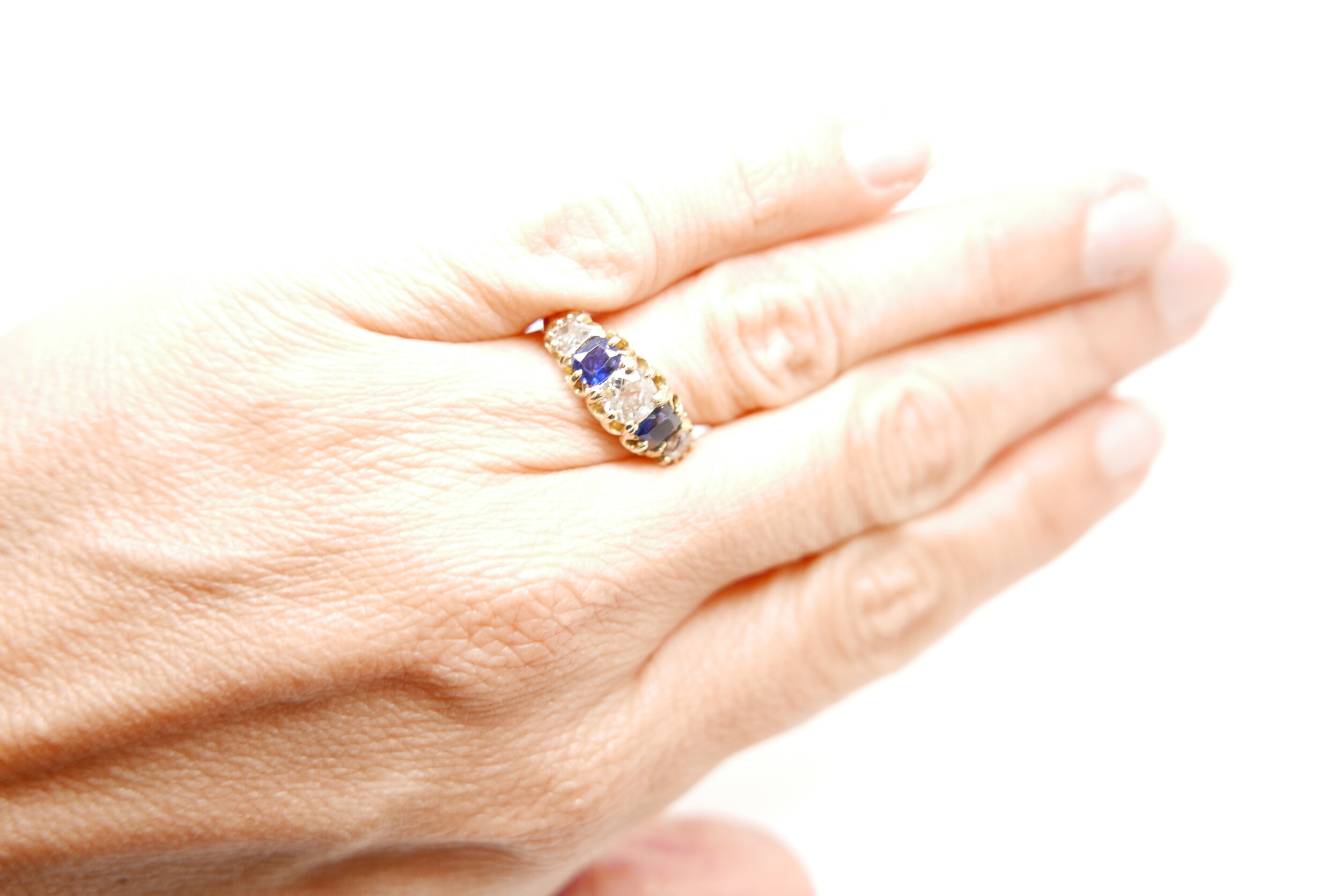 victorian sapphire diamond ring