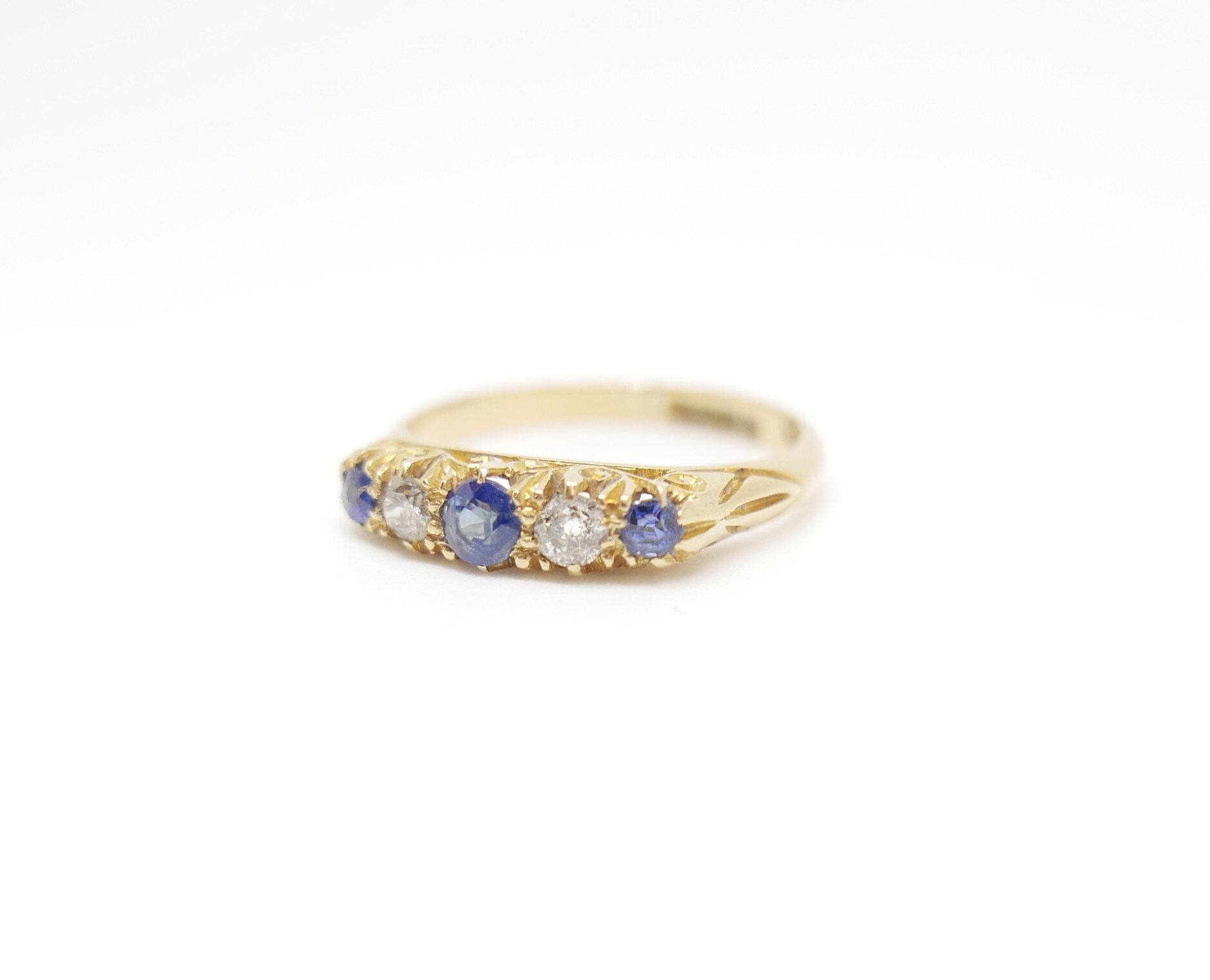 sapphire diamond ring antique