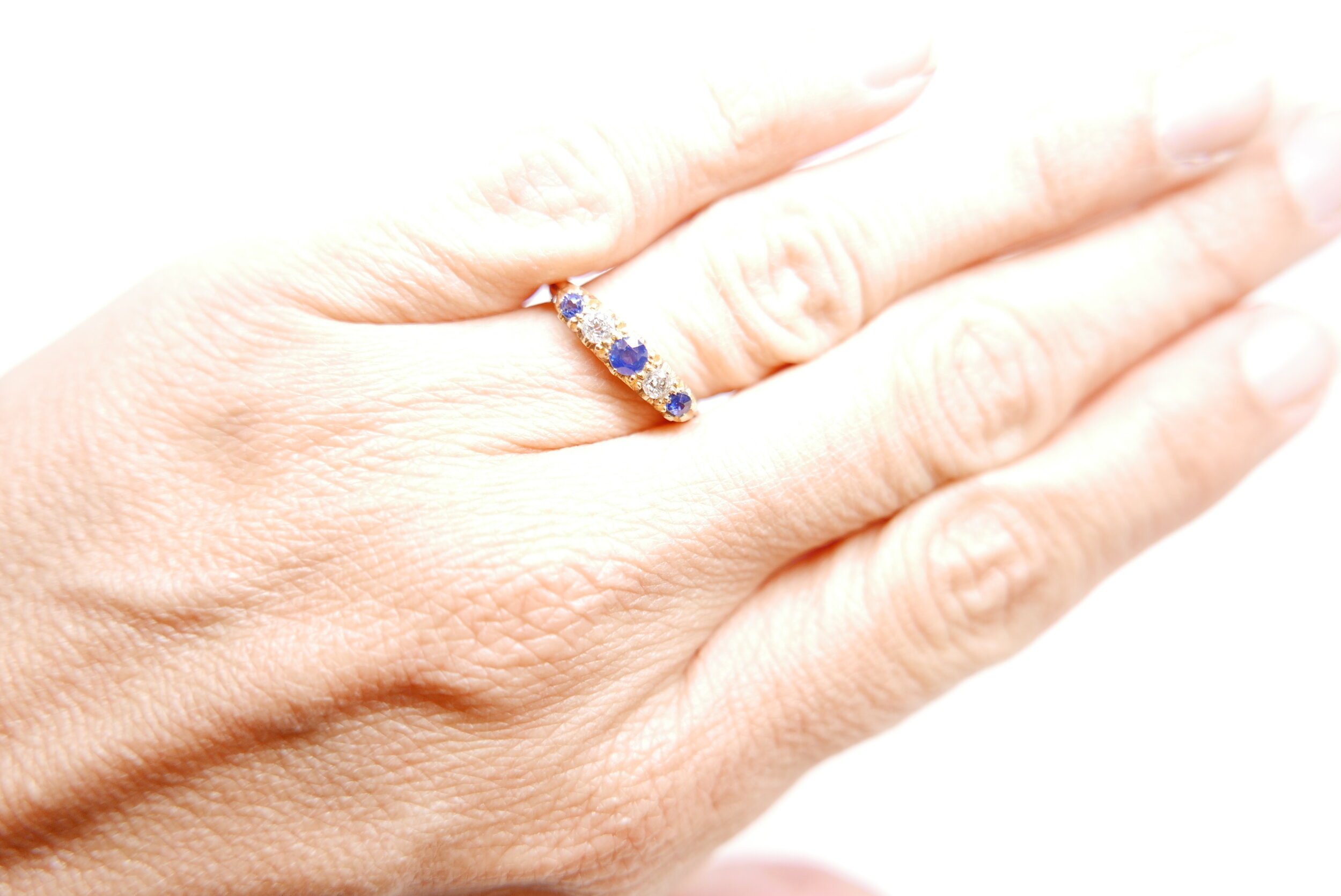 sapphire diamond ring antique