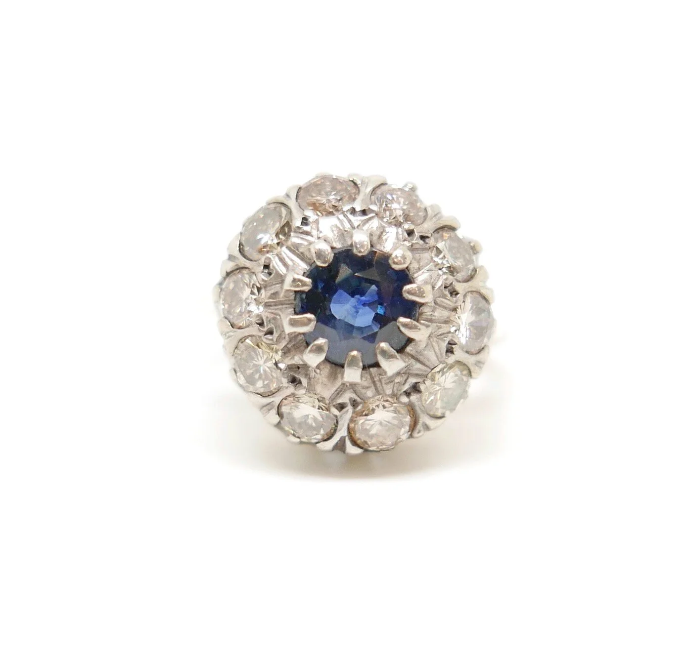 Sapphire &amp; Champagne Diamond Ring