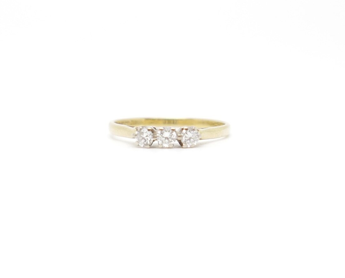 vintage classic trilogy diamond ring