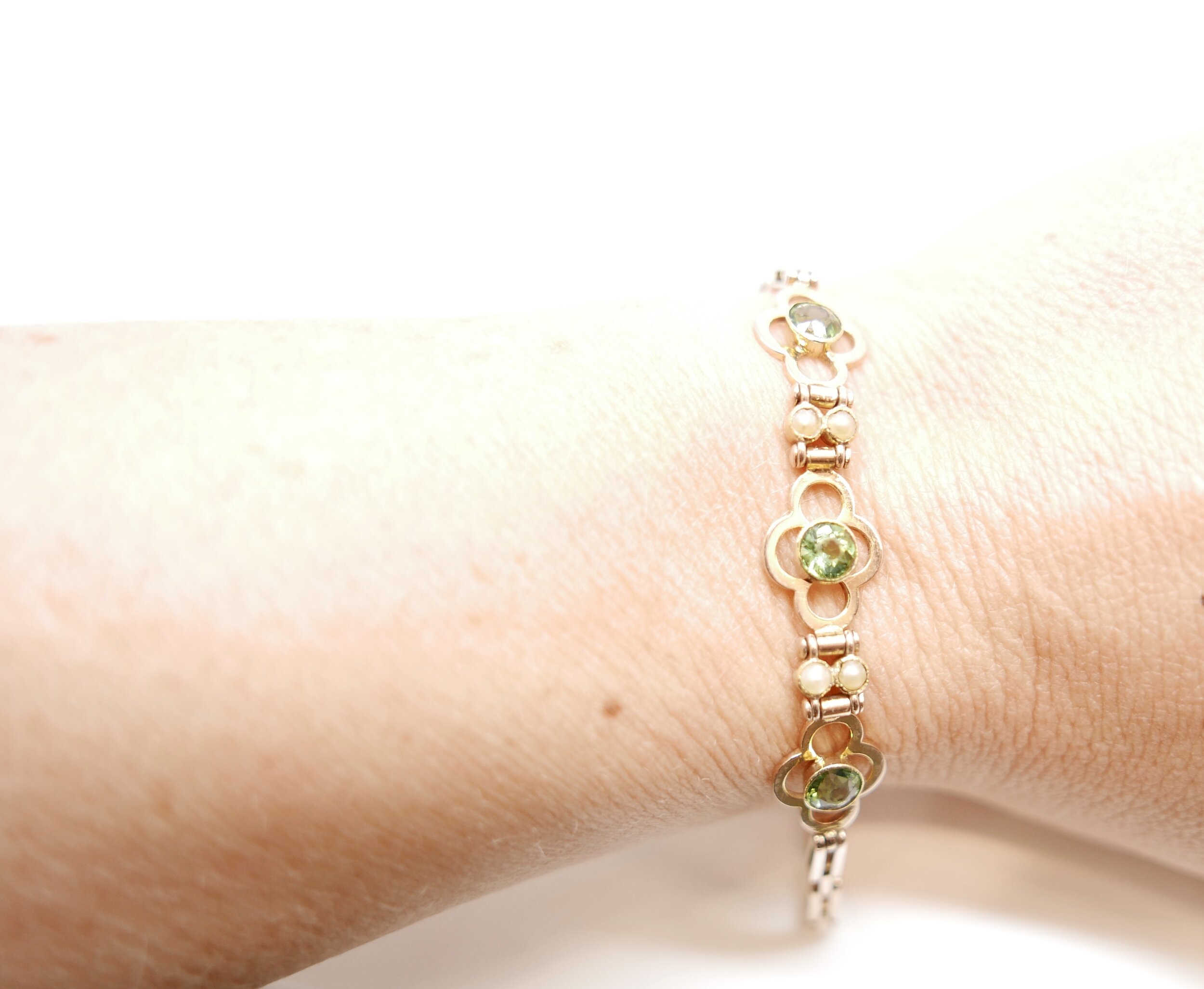 antique peridot bracelet